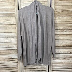 LYN Tan Open-Front Knit Long Sleeve Cozy Sweater Layer Size 2x